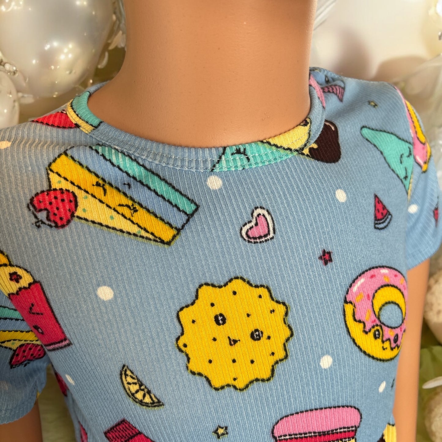 Toddler Girl's Casual Short Sleeve Round Neck Dress with a matching bunny- FS0006