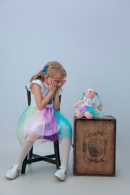 Unicorn Tulle Dress with Matching Bunny- FS0017