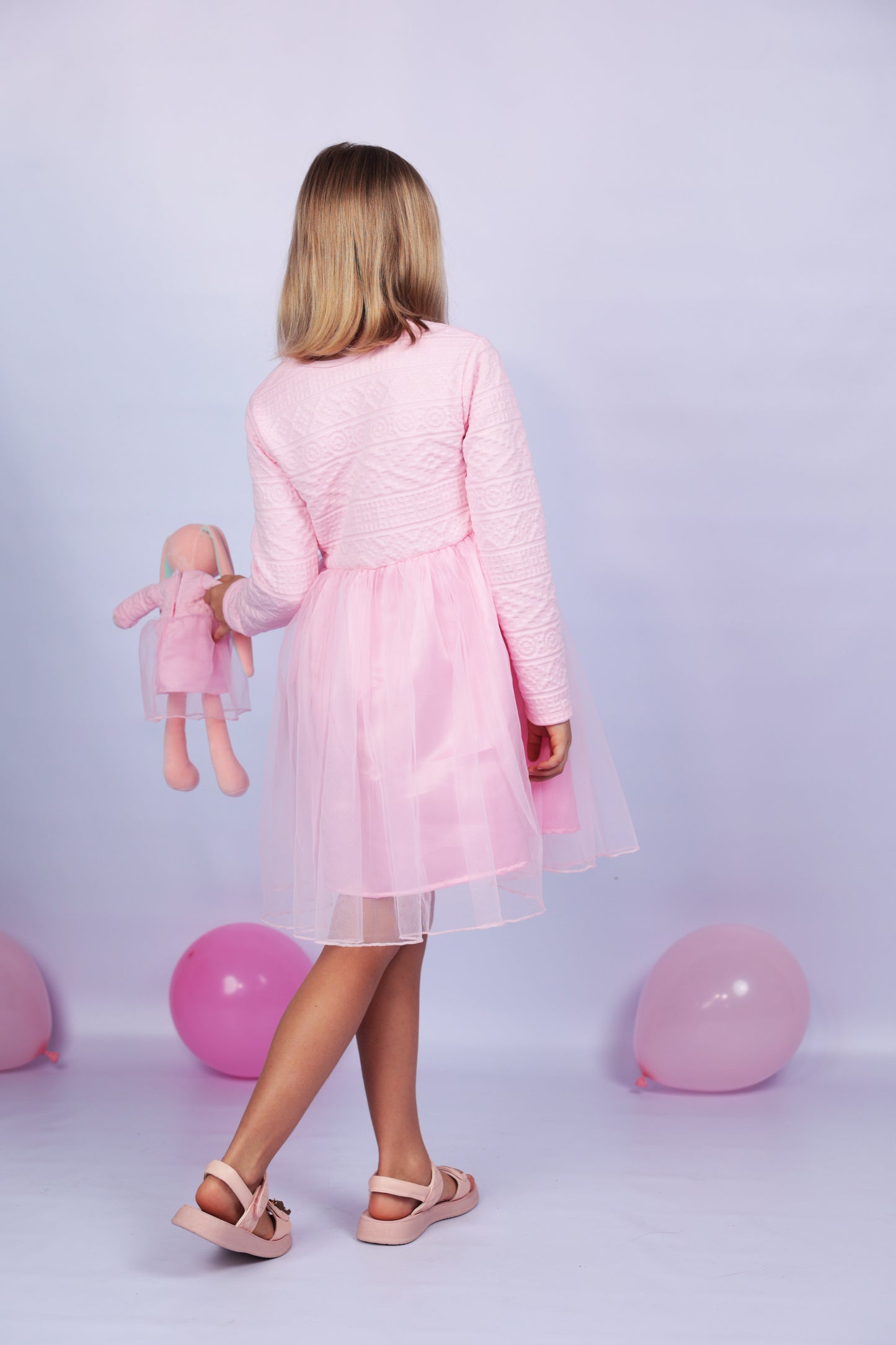 Princess Style Pink Tulle Dress with matching Bunny- FS00026